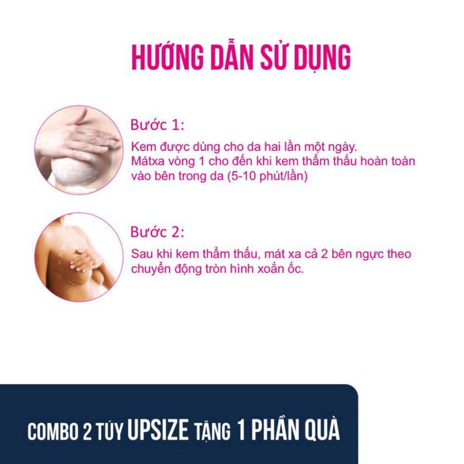 [HIỆU QUẢ NHANH CHÓNG] Liệu Trình 3 Tuýp Gel Massage Nở Ngực UPSIZE | Gel Tăng Kích Thước Vòng 1, Căng Tròn Tự Nhiên | BigBuy360 - bigbuy360.vn