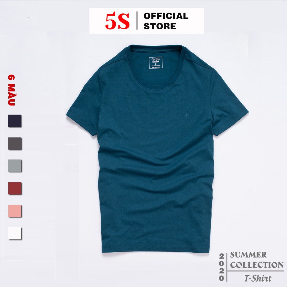Áo Thun Nam Cổ Tròn 5S  (6 màu) Tay Ngắn, Vải Mềm Mát, Thấm Hút Mồ Hôi, Co Giãn Cực Tốt (ATSS199-02)