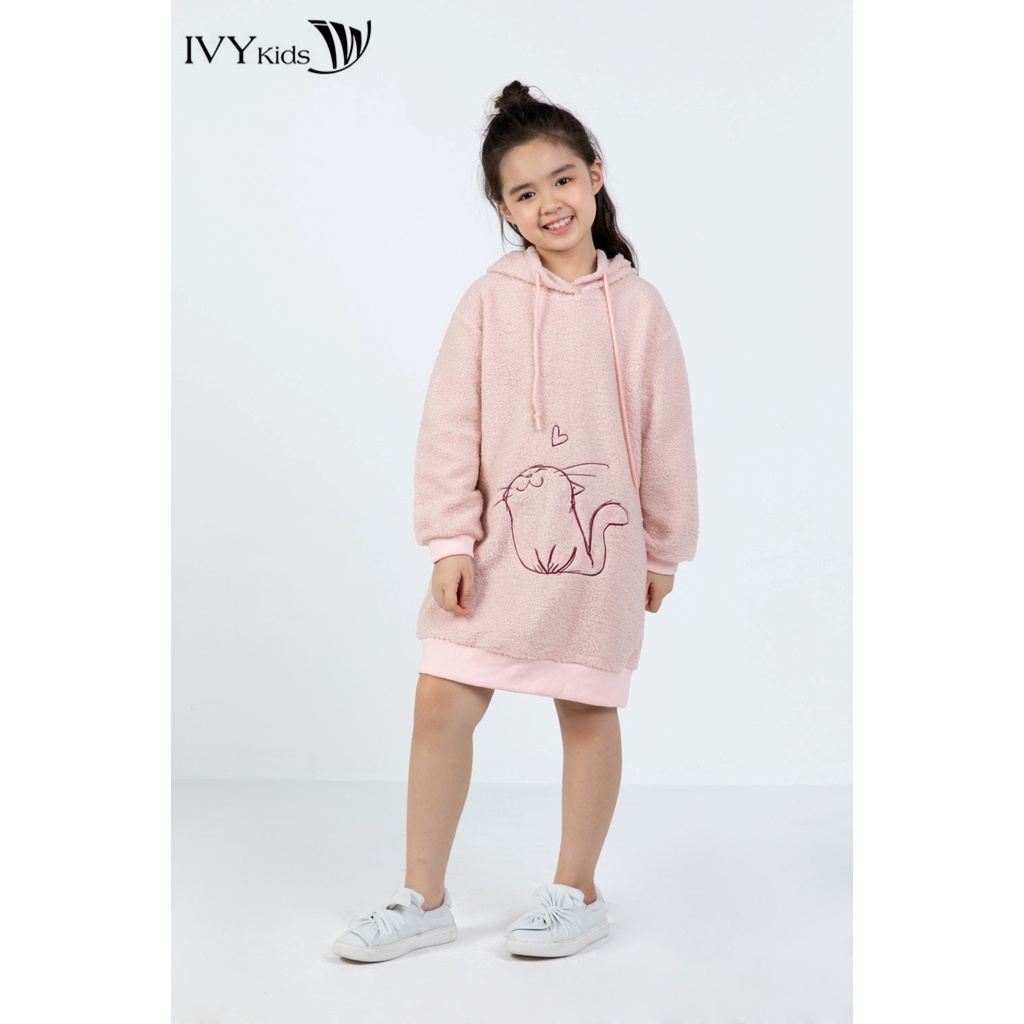 Đầm lông bé mèo cho bé gái IVY moda MS 42G1202