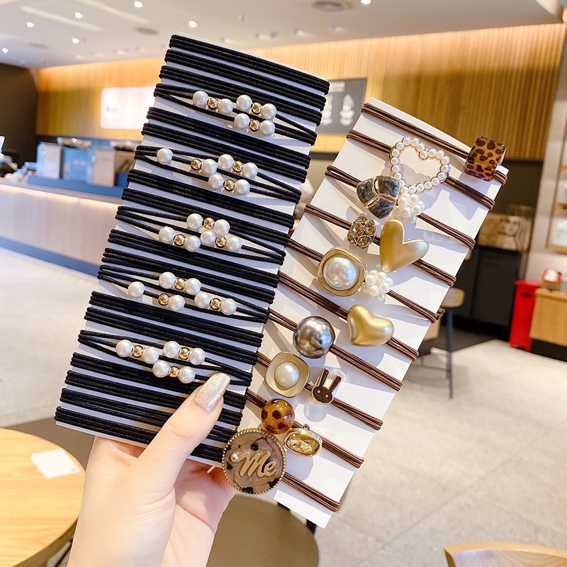 Bộ Dây Buộc Tóc Đuôi Ngựa Bằng Cao Su Thời Trang Dành Cho Nữ