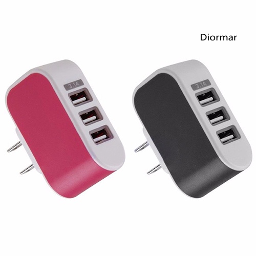 Ổ cắm sạc chia ba cổng usb có đèn led tiện lợi