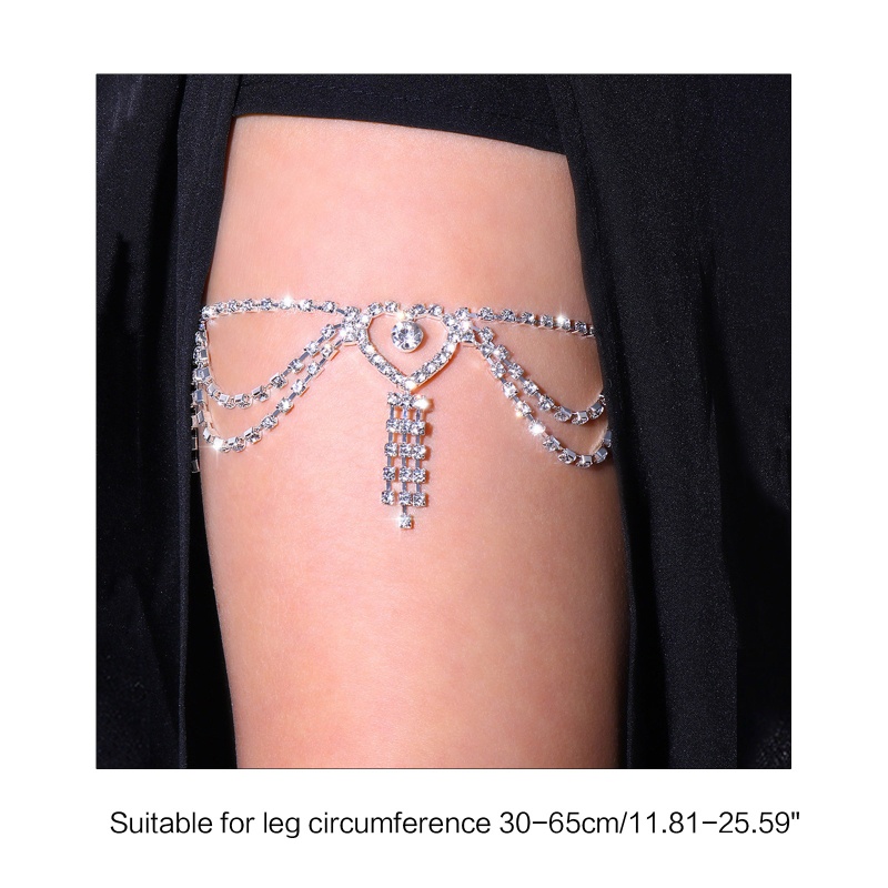 Youyo Chuỗi Dây Đeo Chân Đính Đá Phối Tua Rua Phong Cách Boho Goth Rock Club Cho Nữ