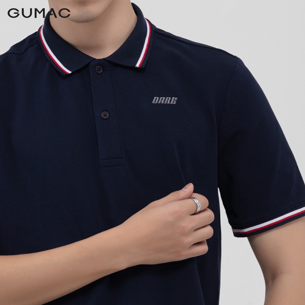 Áo thun polo nam phối viền bo GUMAC đủ màu, đủ size, trẻ trung ATNB1188 | BigBuy360 - bigbuy360.vn