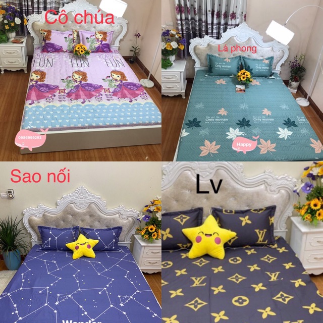[ Xả KHO] Ga và 2 vỏ gối COTTON HÀN( nhắn tin chọn mẫu cho shop)