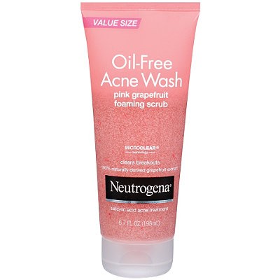 Sữa Rửa Mặt Có Hạt - Neutrogena Oil Free Acne Wash Pink Grapefruit Foaming Scrub