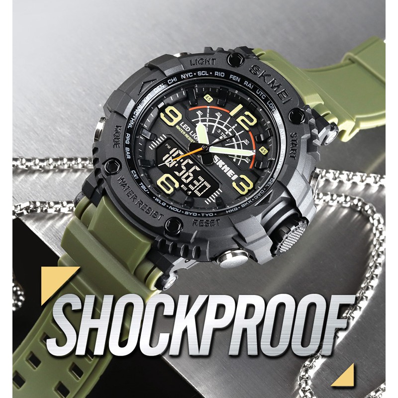 Đồng Hồ Nam SKMEI 1617 Kỹ Thuật Số Thể Thao Mặt Kim Lớn Chống Nước | BigBuy360 - bigbuy360.vn