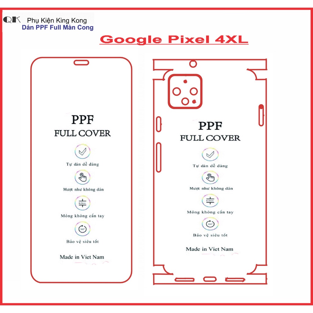 Dán PPF bảo vệ màn hình Google Pixel 4 - 4XL Full màn mặt trước – sau