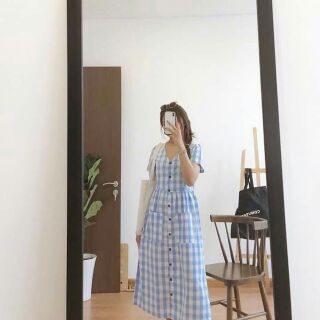 Maxi kẻ sọc xanh