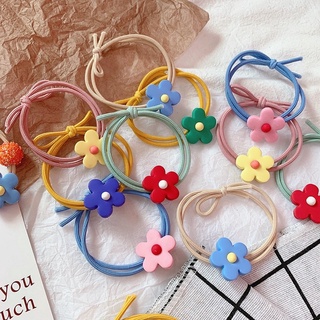 Combo 5 dây buộc tóc hoa nhí cổ điển, cột tóc nữ dễ thương nhiều màu
