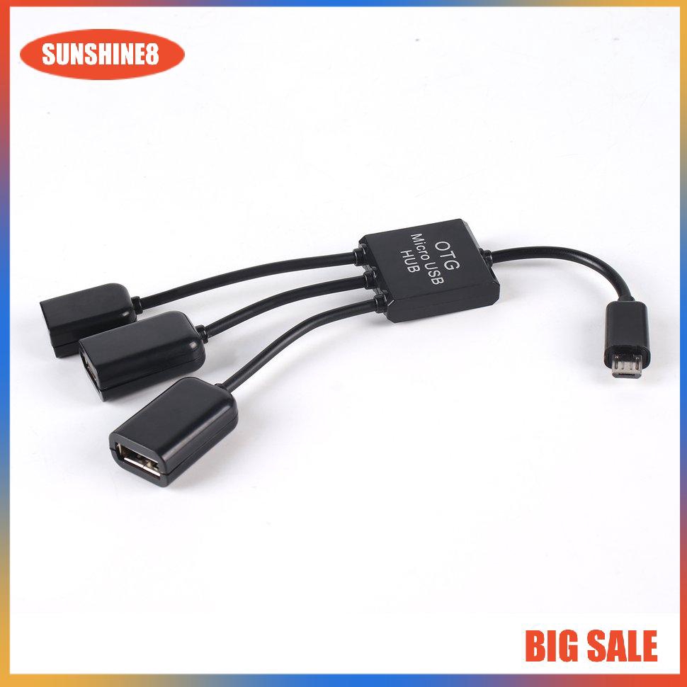 Cáp chia cổng micro USB OTG tiện dụng