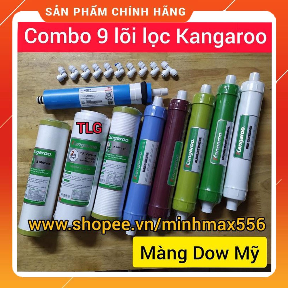 COMBO 5 LÕI LỌC NƯỚC KANGAROO SỐ 1-2-3-4-5 | SỬ DỤNG MÀNG DOW MỸ