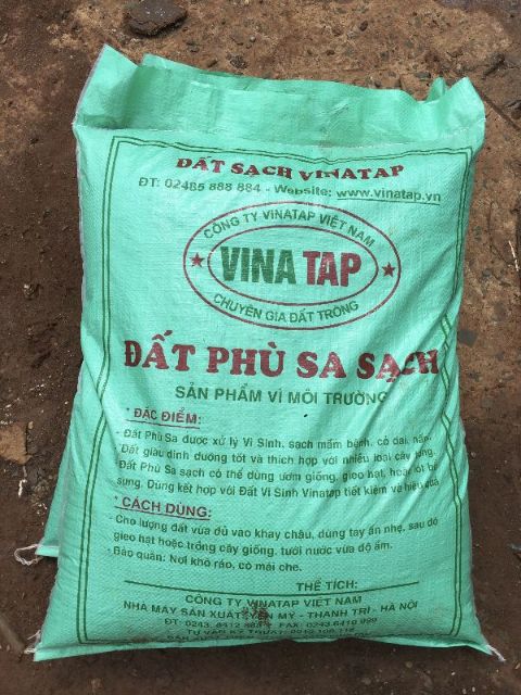 ( chiết lẻ) 10kg Đất phù sa vinatap dùng trồng rau và hoa sen- súng- hồng-