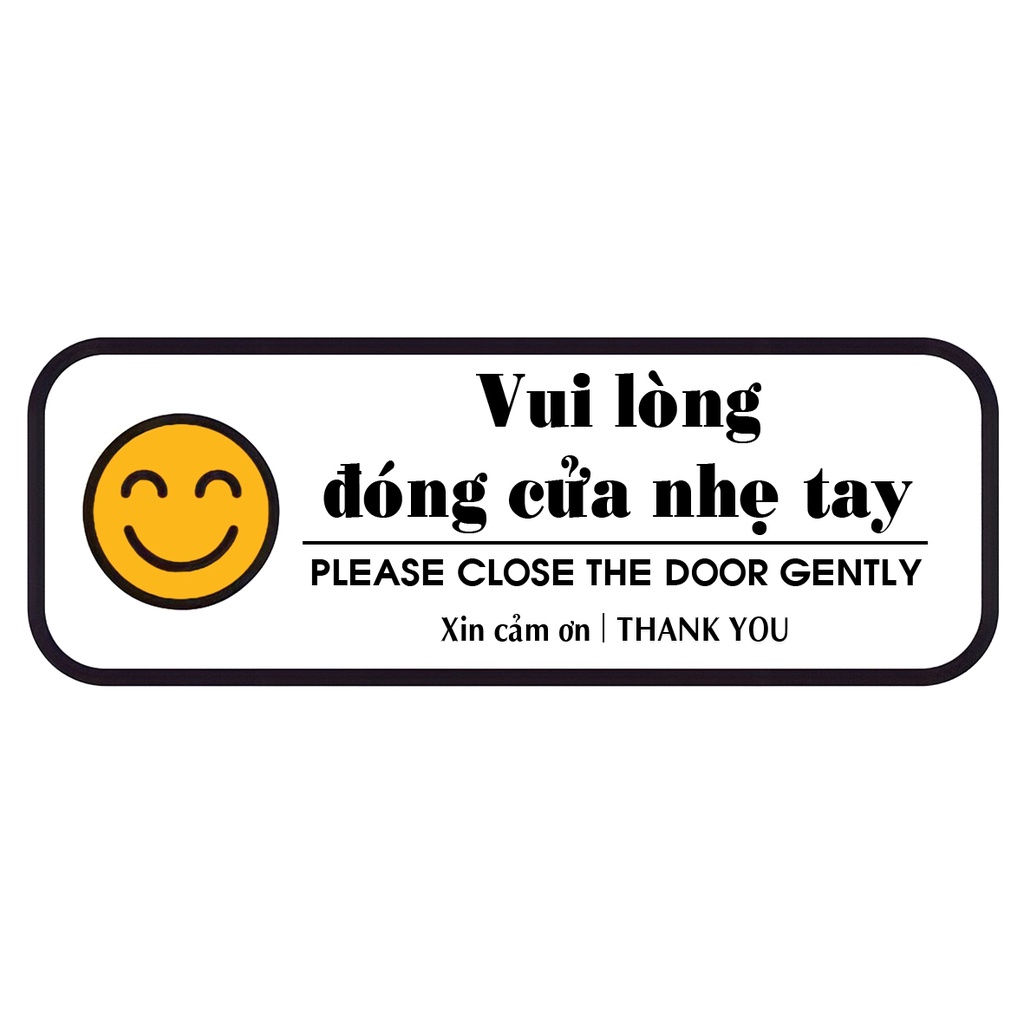 Combo 4 tem đóng cửa nhẹ tay dán trong xe oto cho các bác tài taxi