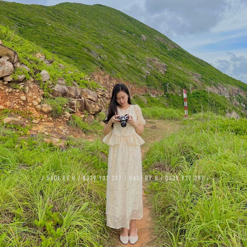 Set váy áo hoa tiểu thư vintage - Tiểu Hoa