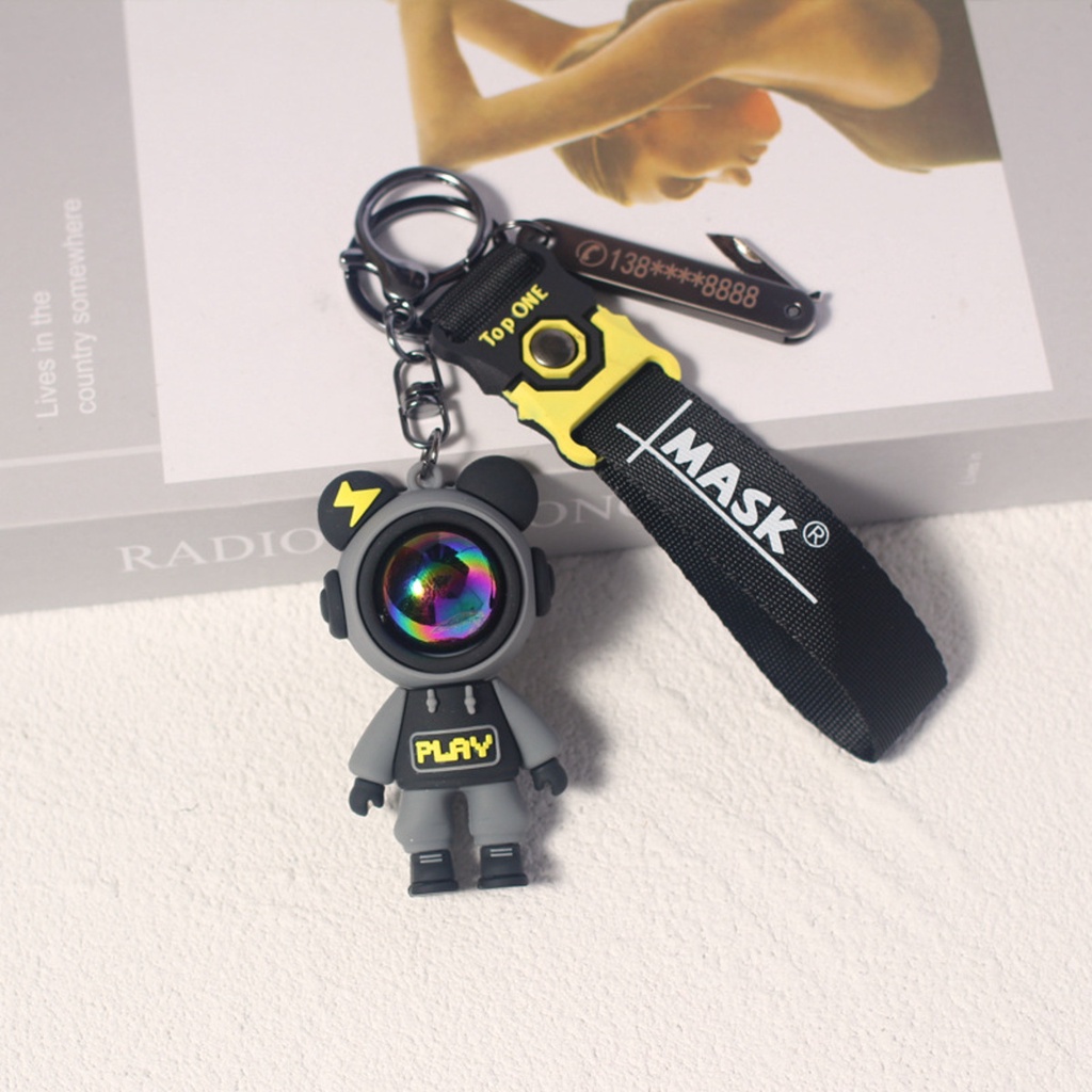 Móc khóa cute KuuClothes ô tô anime màu đen xanh chết liệu cao su nhựa siêu bền - Móc Khoá Astro