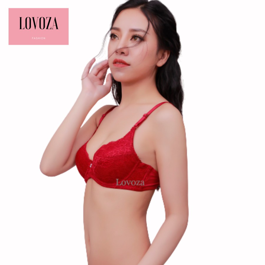 Áo ngực ren nâng ngực LOVOZA mềm mịn sexy thoáng mát, from chuẩn LV821