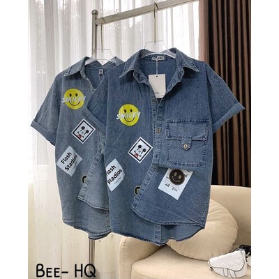 Áo Jeans bò tag mác Smile mickey