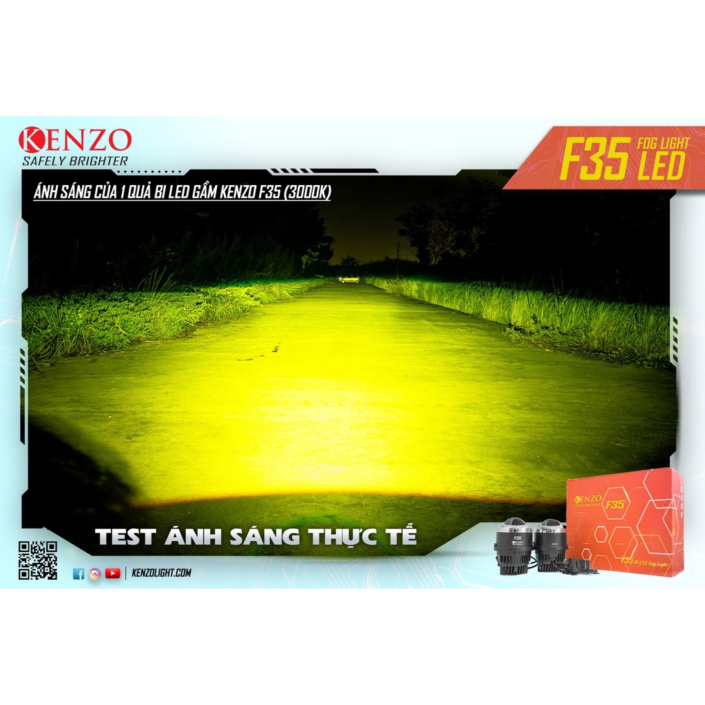 Bi-led gầm Kenzo F35 - gương cầu led xe ô tô xe máy biled oto Xlight GTR Redpro Red magic titan gold platium F10 x-light