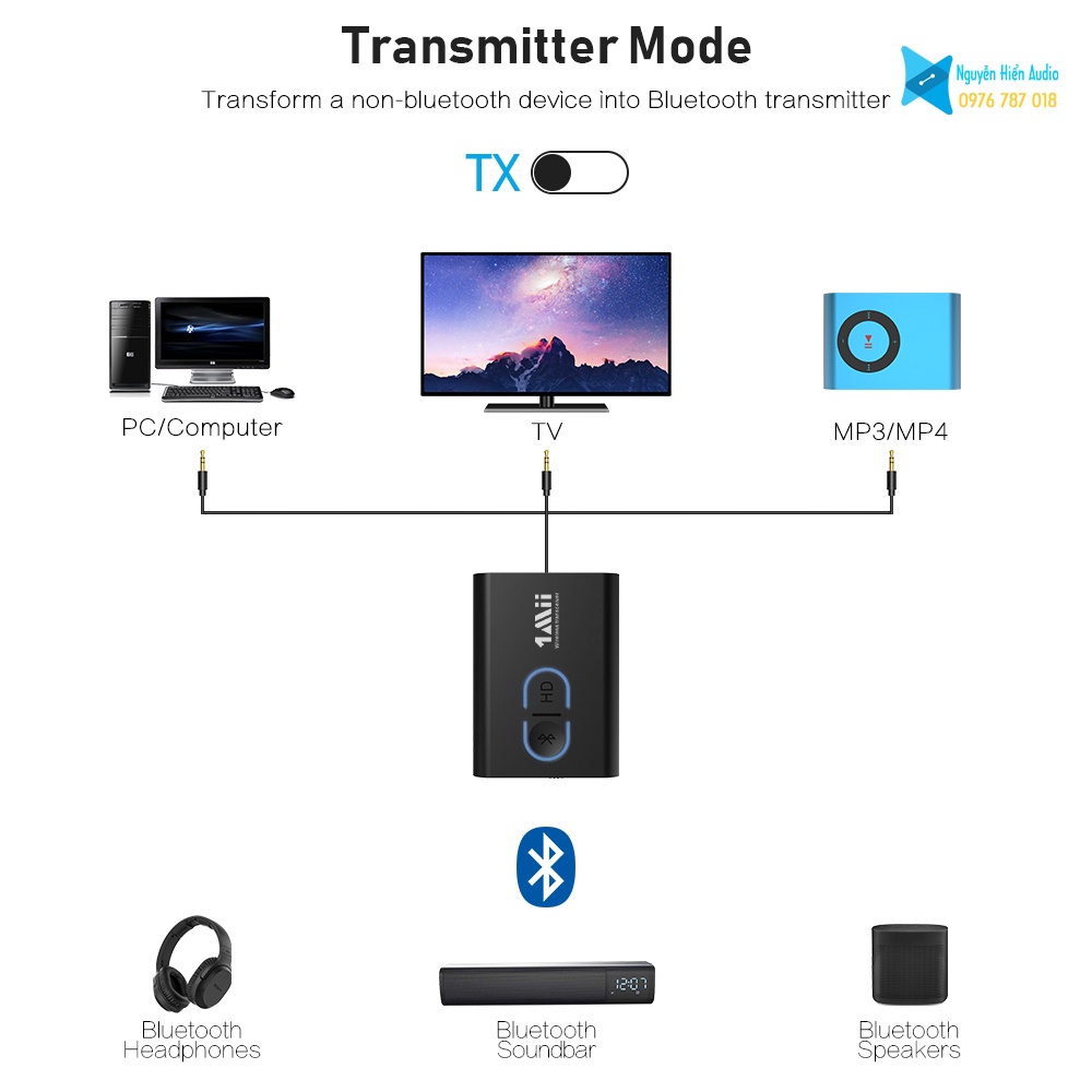 Bộ thu phát Bluetooth ML300 chuẩn aptx HD