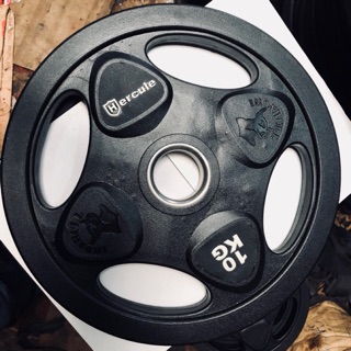 Tạ cao su cao cấp (tạ miếng 4 lỗ) - 10Kg