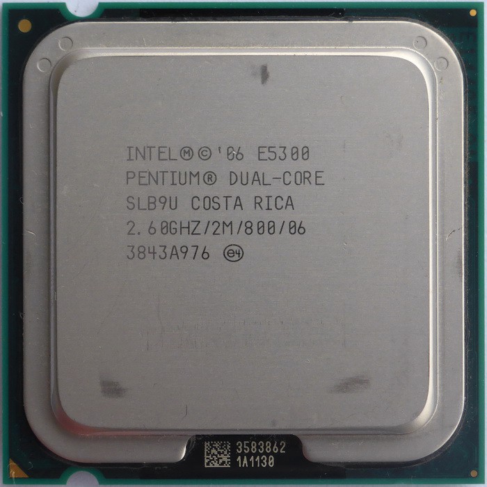 Bộ xử lý Intel® Pentium® E5300 2M bộ nhớ đệm, 2,60 GHz, 800 MHz FSB cũ TCVIET