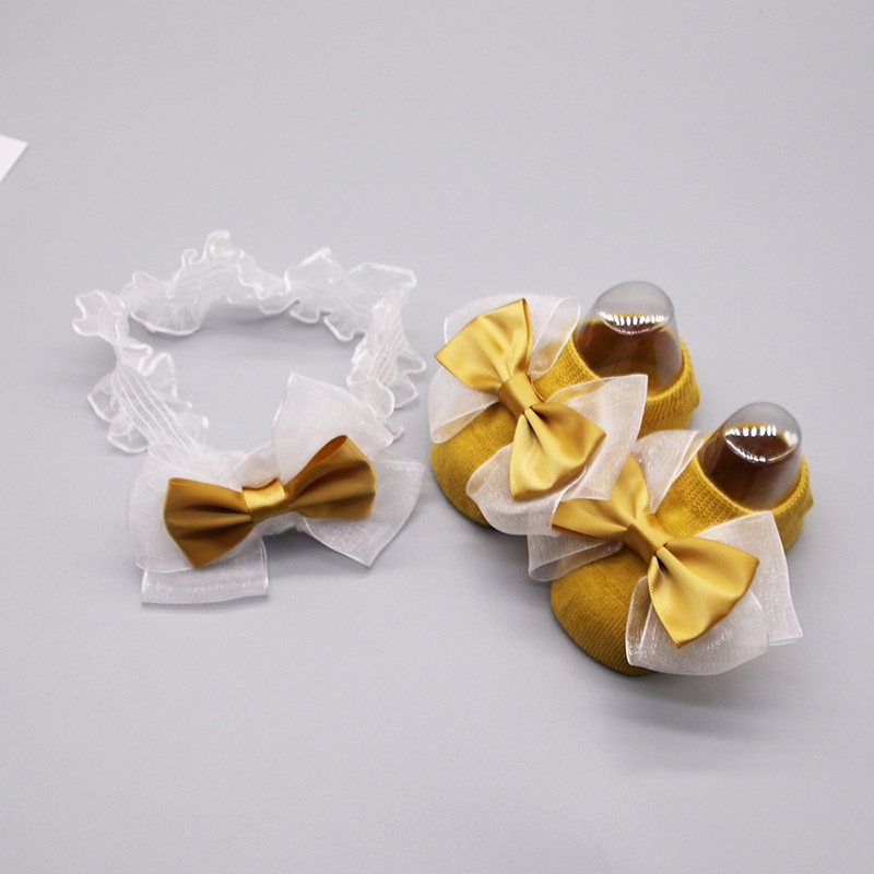 Set 2 Băng Đô Nơ Ren Xinh Xắn Cho Bé Gái
