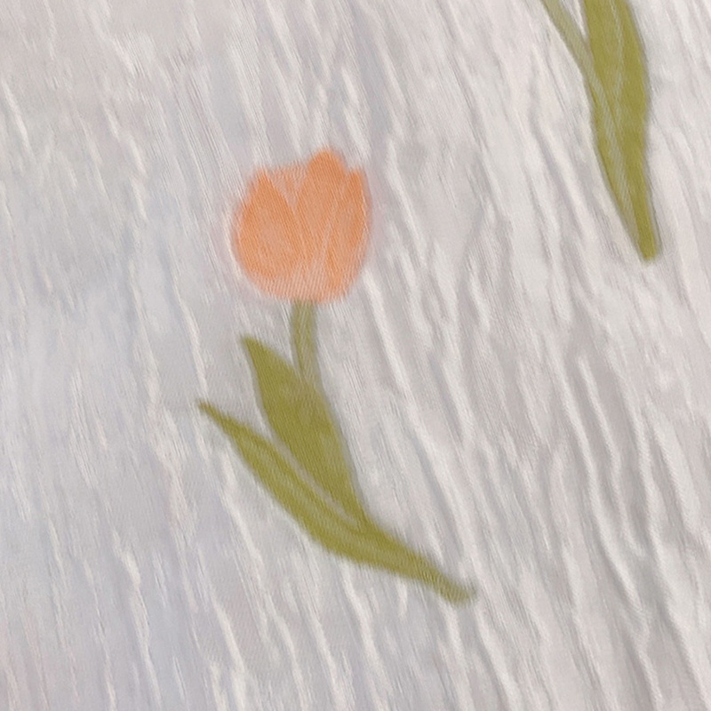 Youyo Túi Xách Tote Đeo Vai Cỡ Lớn Thêu Hoa Tulip Đẹp Mắt Cho Nữ