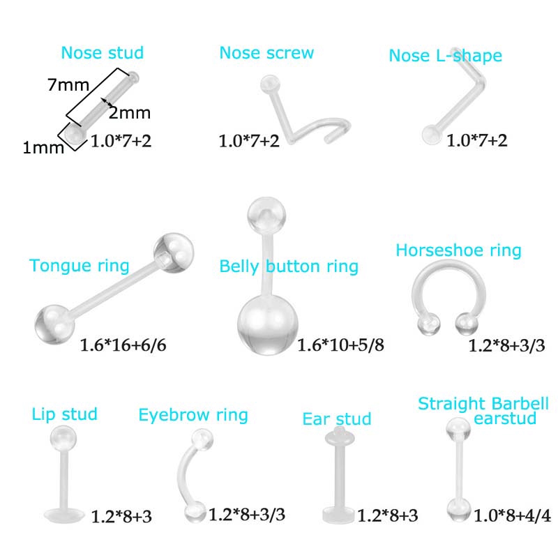 Set 5 khuyên xỏ cơ thể thời trang