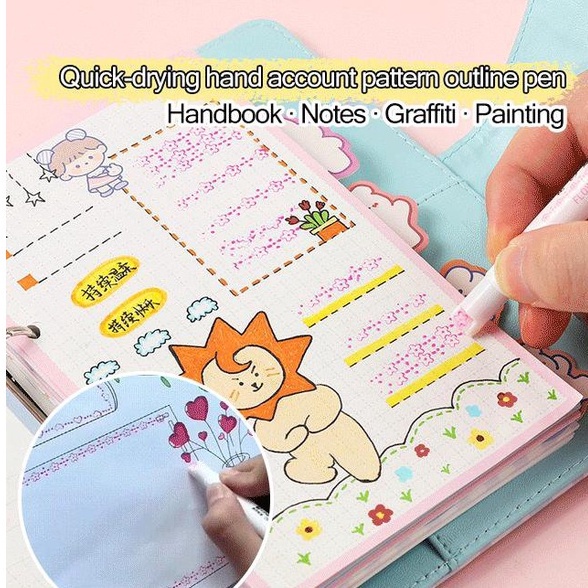 Bút Highlight Bút Đánh Dấu Nhanh Khô Hình Bông Hoa Nhiều Màu Sắc
