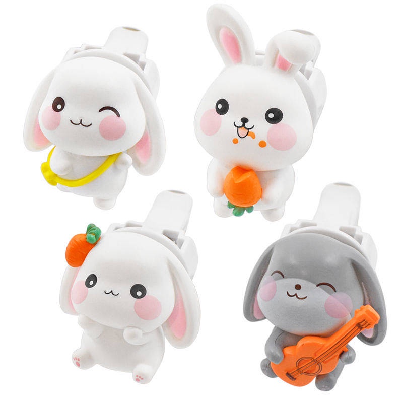 Cute Guitar Bunny Auto Perfume Car Aromatherapy Flower Creative Air Conditioning Wind Car Interior Decoration Auto department store supplies