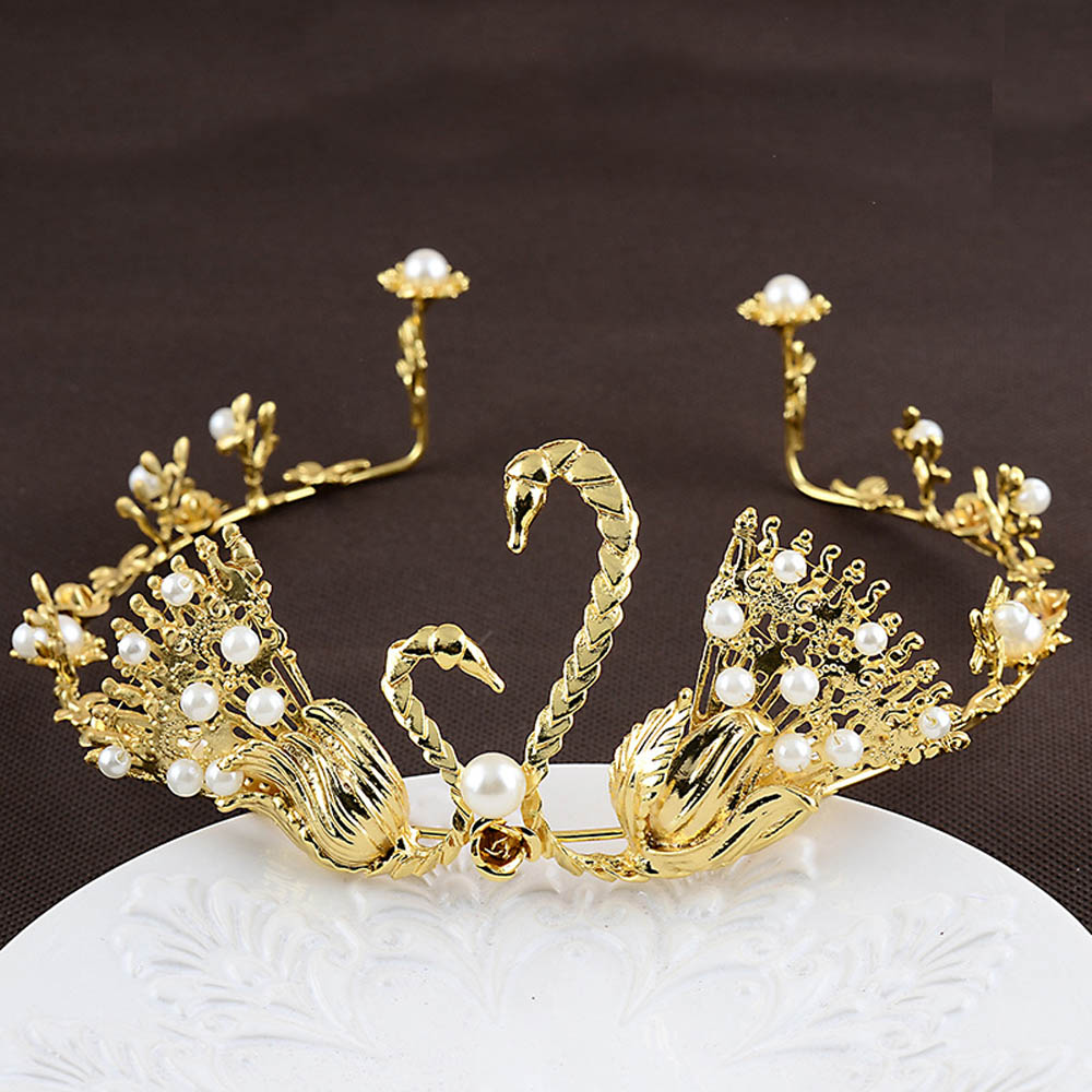 Cài tóc hình vương miện đính đá nhân tạo sang trọng thời trang dành cho nữ