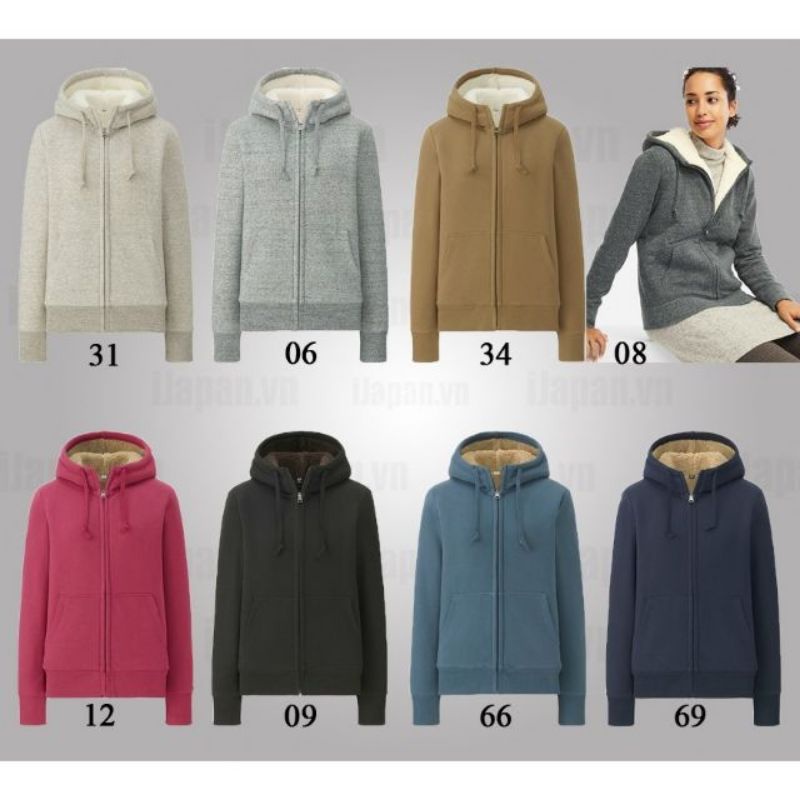 Áo nỉ lót lông cừu Uniqlo chính hãng
