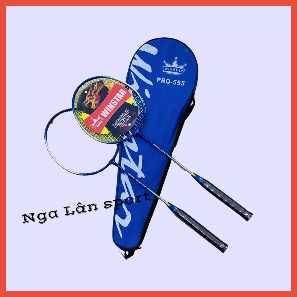 Cặp 2 vợt cầu lông Winstar CHÍNH HÃNG giá rẻ tặng 2 trái cầu Basao