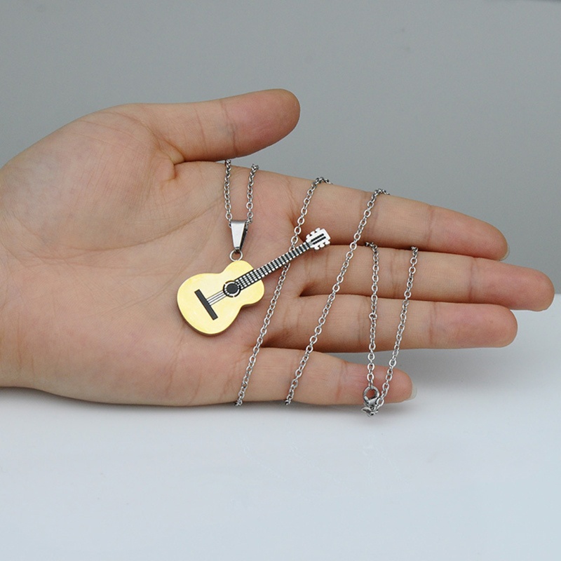 Vòng cổ Mặt Đàn Guitar Bằng Thép Không Gỉ