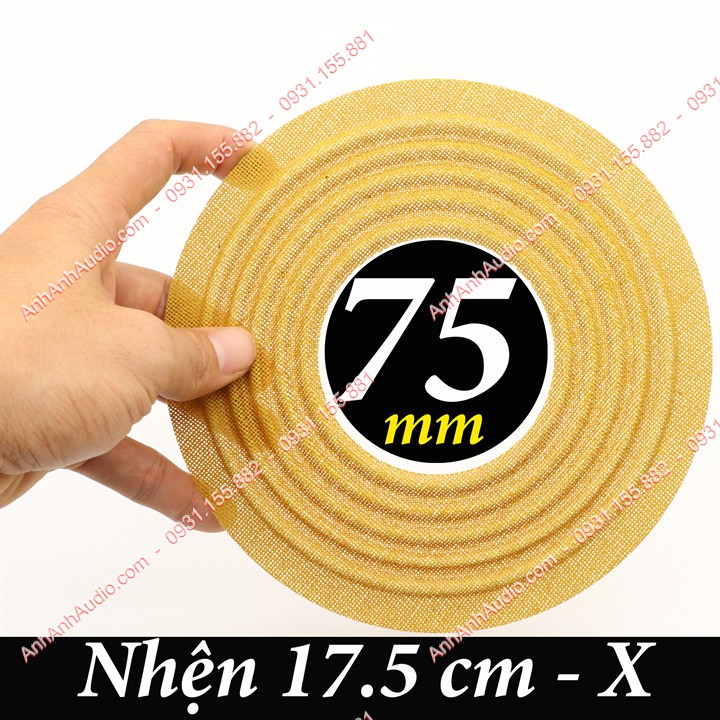 Nhện loa bass lổ coil 75 mm vành 17.5 cm