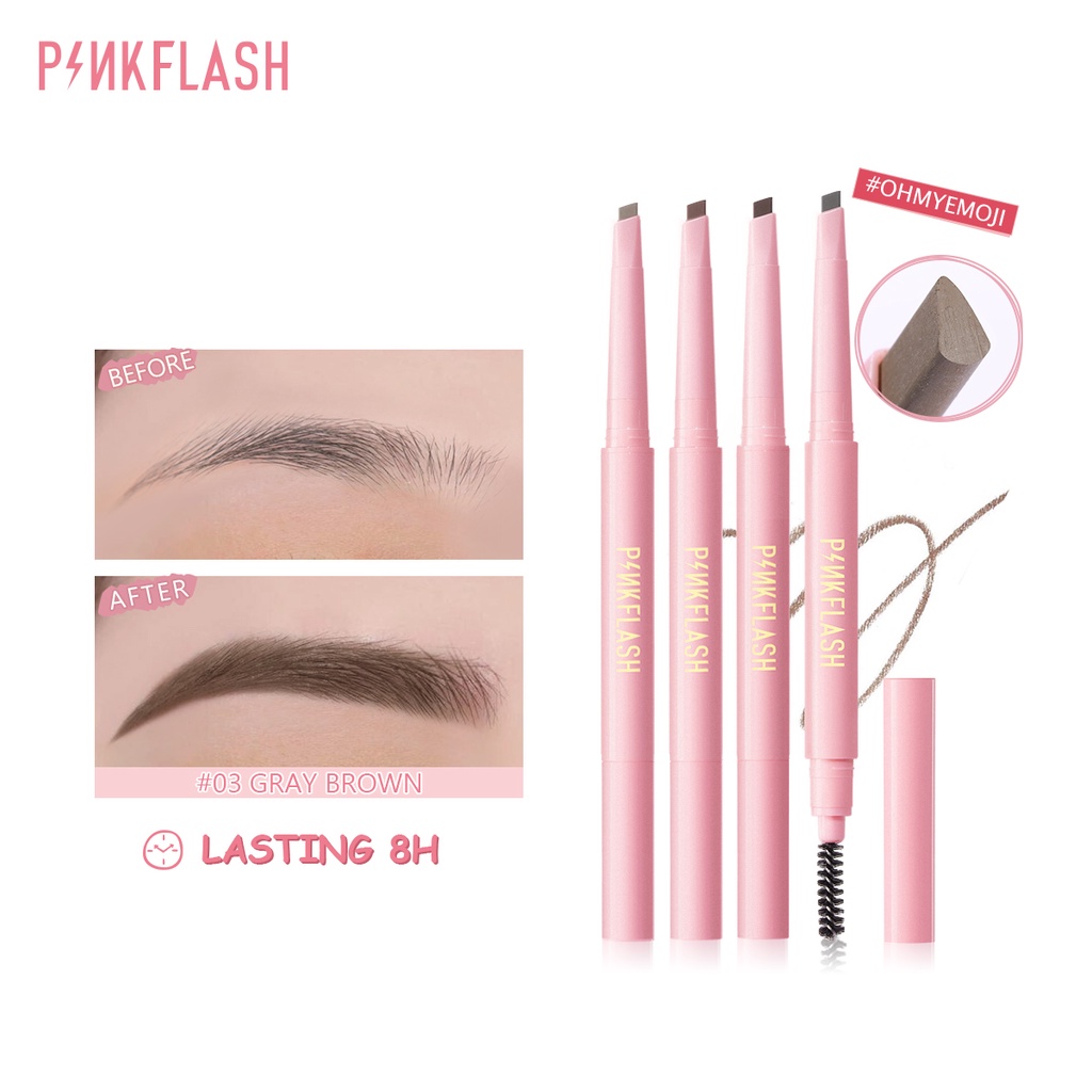 Bút Kẻ Lông Mày PINKFLASH OhMyEmoji Dễ Tán Chống Nước Giữ Màu Lên Đến 8