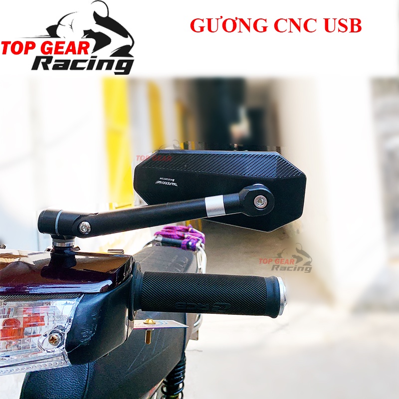 Gương Chiếu Hậu Xe Máy - Gương CNC USB &lt;TOPGEAR&gt;