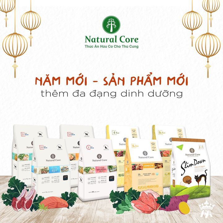 1kg(❁´◡`❁)THỨC ĂN HỮU CƠ NATURAL CORE S3 CÁ HỒI CHO CHÓ găn ngừa dị ứng nhờ phương pháp thủy phân độc quyền của Natural.