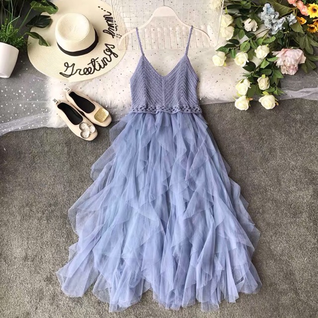 {Order7-10 ngày}Váy công chúa nhiều lớp len đan đi biển | BigBuy360 - bigbuy360.vn