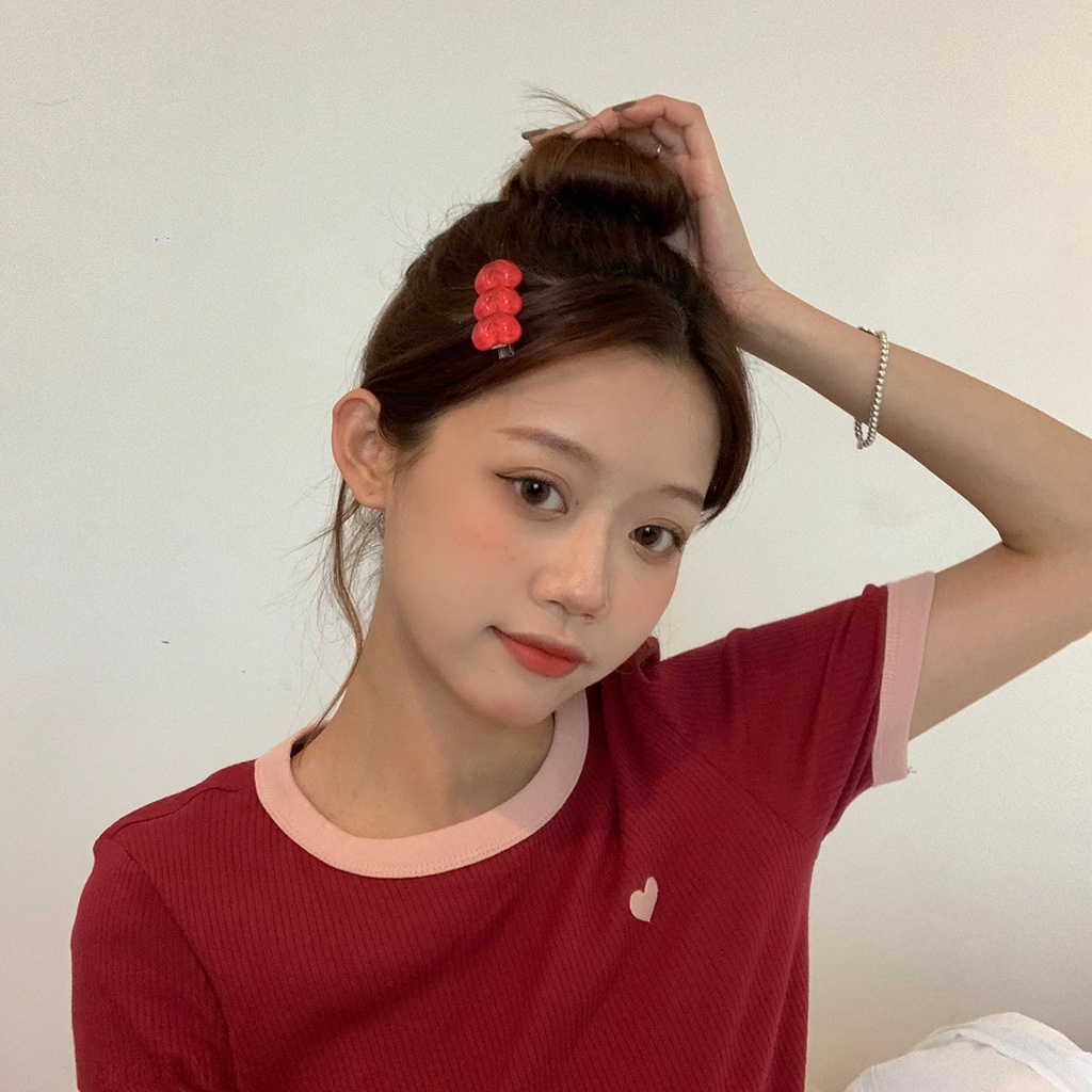 Kẹp tóc nữ hình trái tim xinh xắn đáng yêu