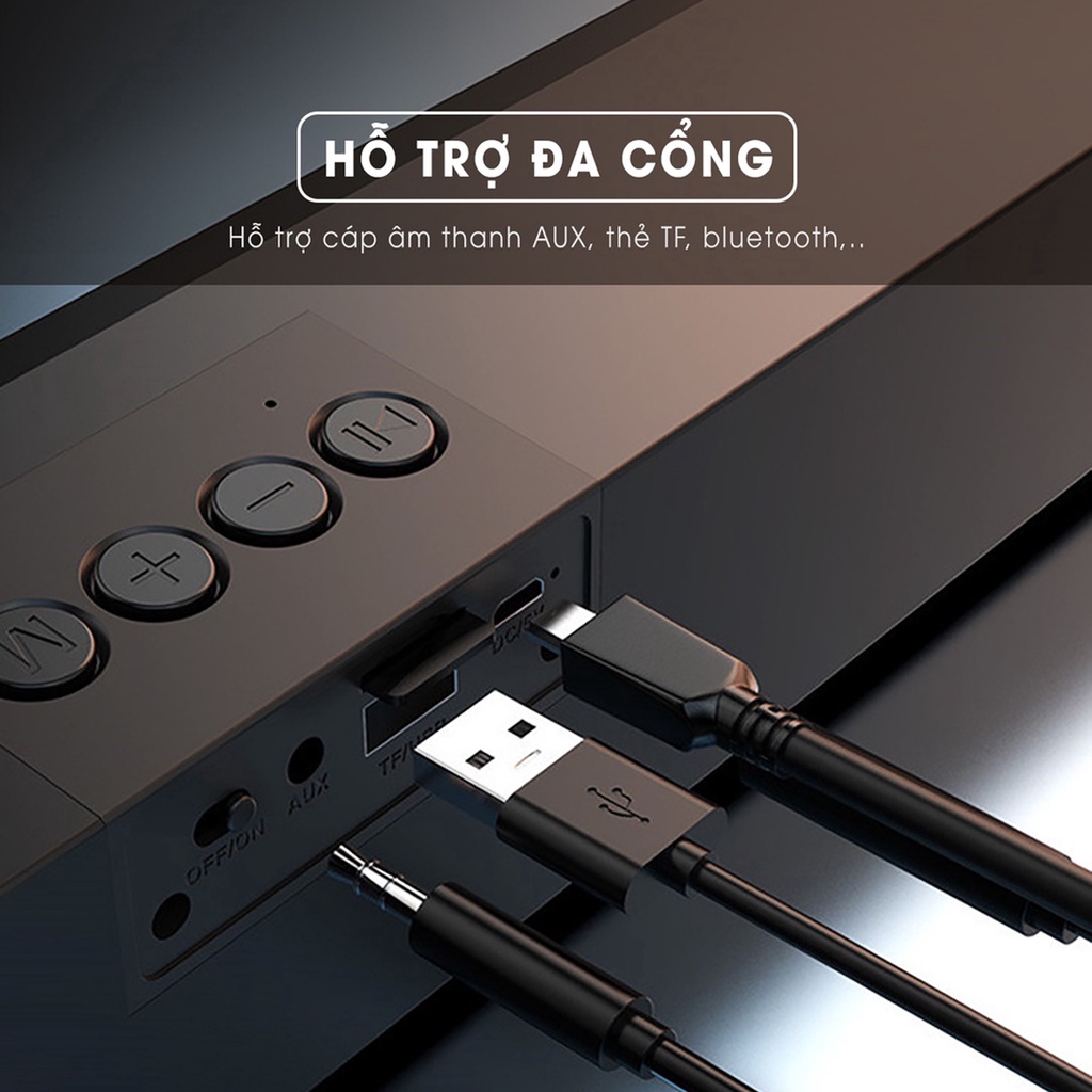 Loa bluetooth không dây DIGICOM Soundbar N8 Pro LED RGB âm thanh sống động sắc nét cho điện thoại máy tính laptop để bàn