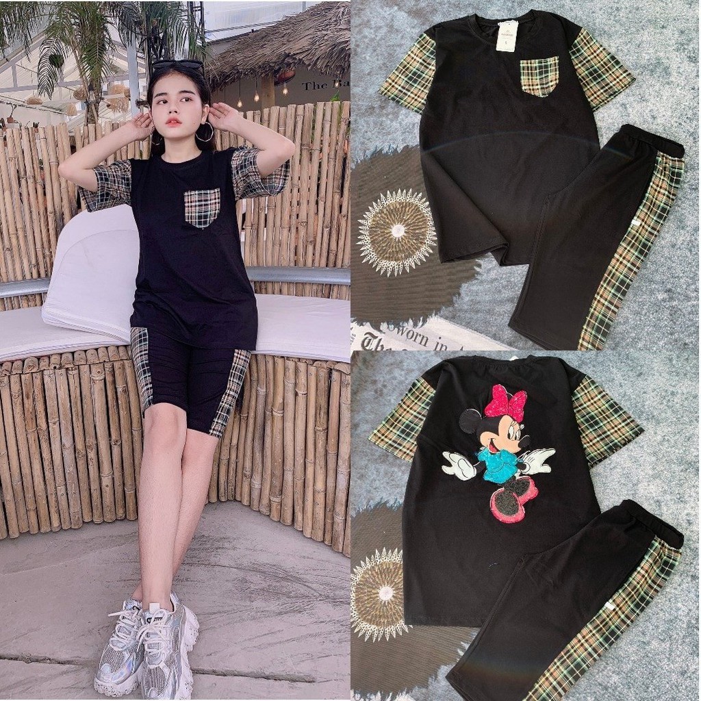 Đồ Bộ Cotton Lửng, Bao Đẹp, Chất Thun Cotton 100%, 3 size L, XL, XXL, 45kg đến 80kg vừa, P L 9 3