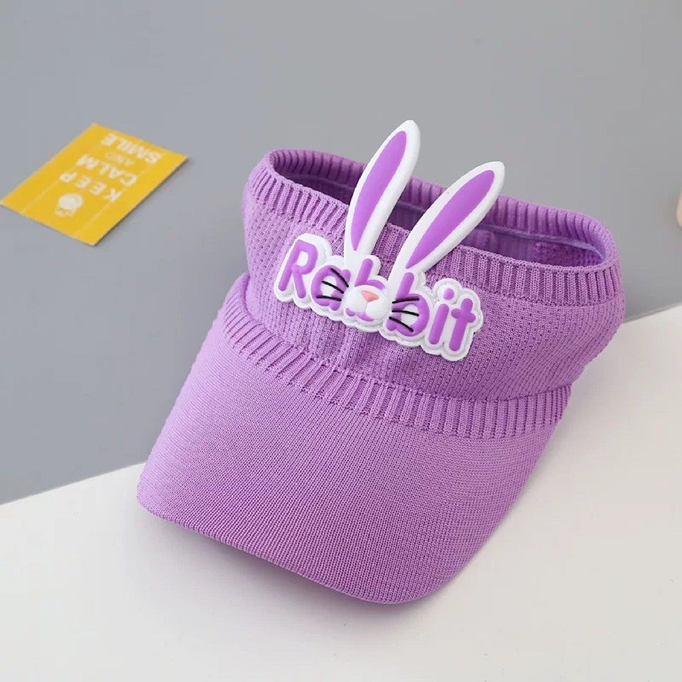 Mũ Lưỡi Trai Nam Nữ Họa Tiết Tai Thỏ cho bé yêu, Nón Lưỡi Trai Phong Cách Cá Tính Hở Chóp Cho Bé Gái Nhiều Màu Xinh Xắn