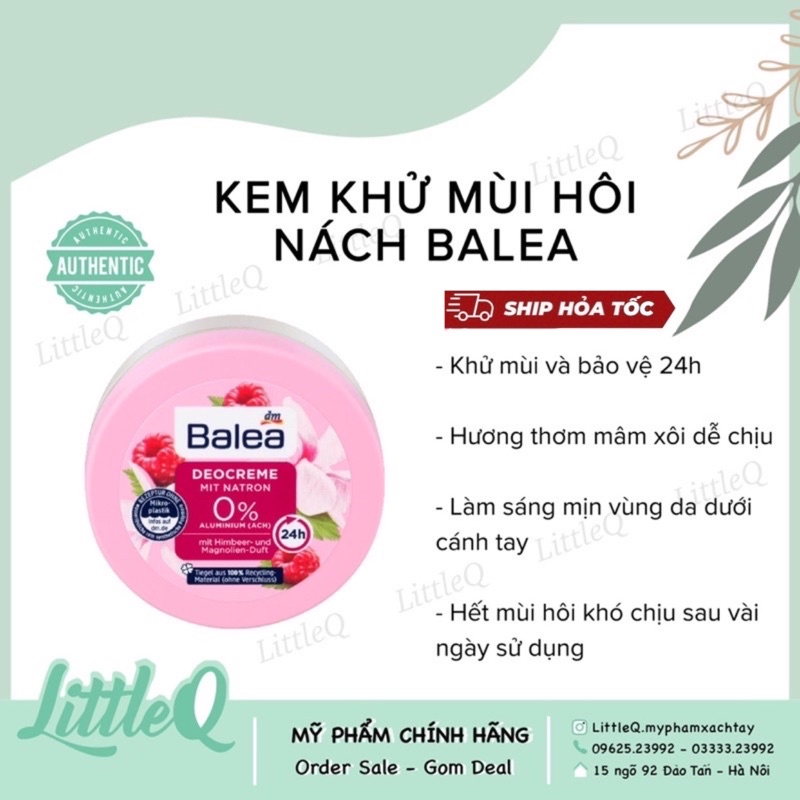 Kem khử mùi hôi nách Balea ngăn ngừa mồ hôi 24h xuất xứ Đức 50ml