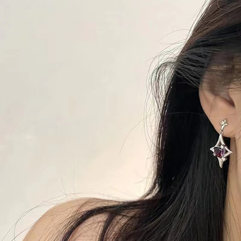 Bông Tai Ngôi Sao Năm Cánh Phong Cách hip hop Thời Trang Cho Nam Và Nữ