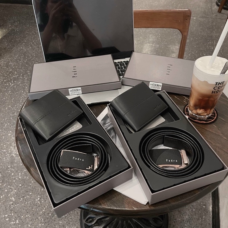 Set 2 chi tiết dây lưng kèm ví fullbox hãng