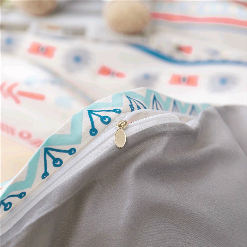 Bộ chăn ga gối cotton Lidaco - Họa Tiết Thổ Cẩm ( SP001289)