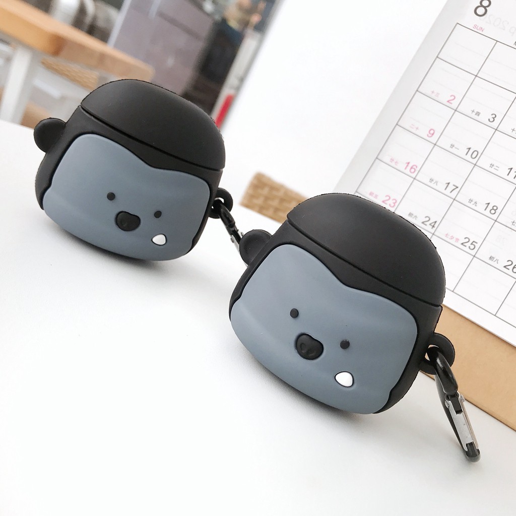 Dễ thương đười ươi Airpods trường hợp Khỉ xách tay không dây bluetooth tai nghe airppods 1 2 vỏ silicon mềm bảo vệ