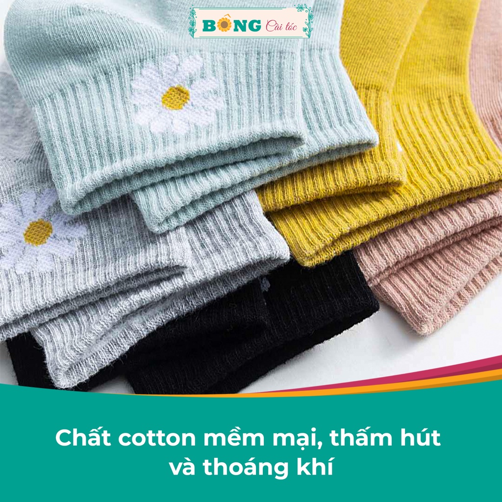 Tất nữ cổ ngắn họa tiết caro thời trang phong cách Hàn Quốc TN10 - Vớ BÔNG Cài Tóc
