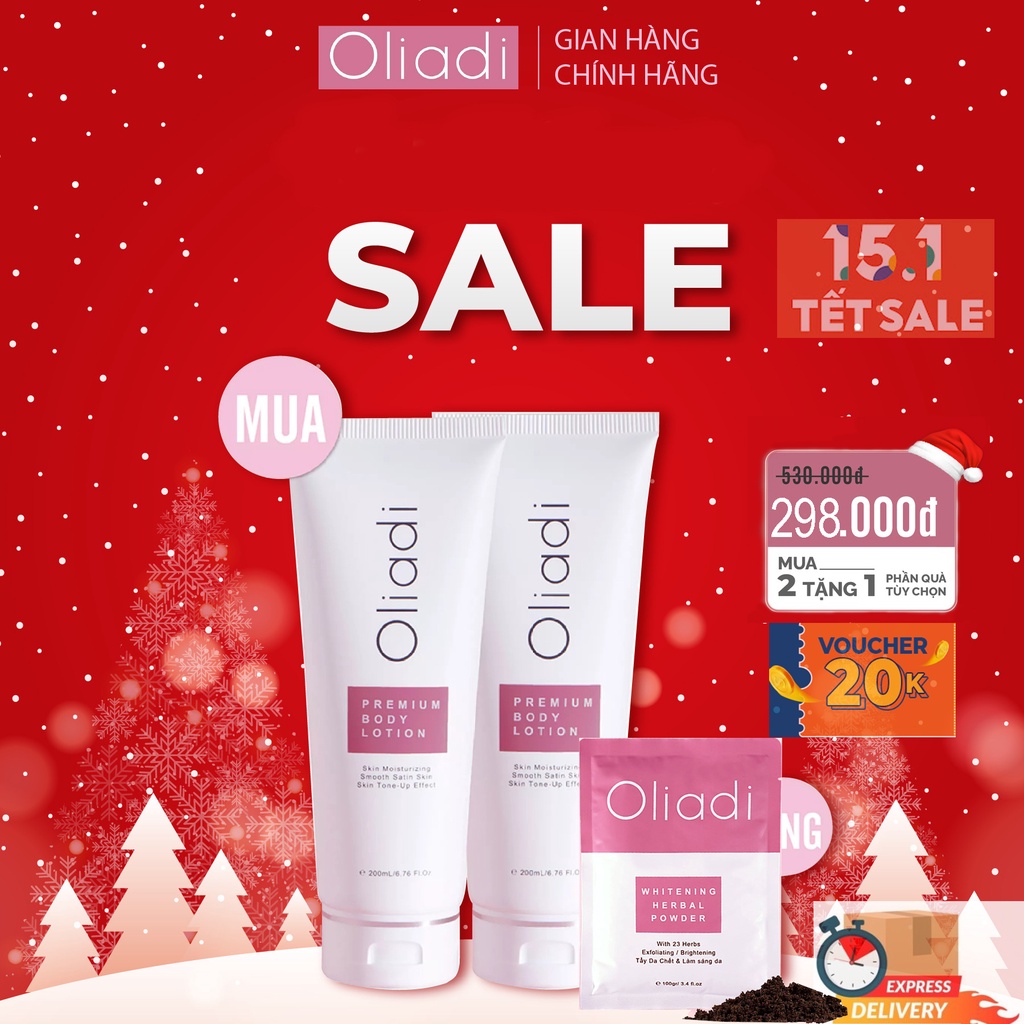 ComBo Kem Body OLIADI Dưỡng Trắng Toàn Thân Với Công Nghệ Hạt Nano Phân Tử 200ML | BigBuy360 - bigbuy360.vn